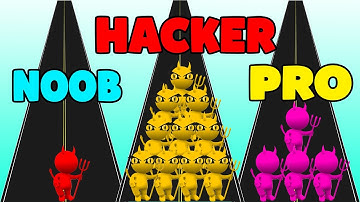 NOOB VS PRO VS HACKER IN Crowd City