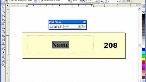 CorelDRAW PrintMerge using paragraph text