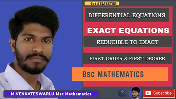 exact equations/differential equations/bsc 1st sem mathematics/venky study circle/degree maths