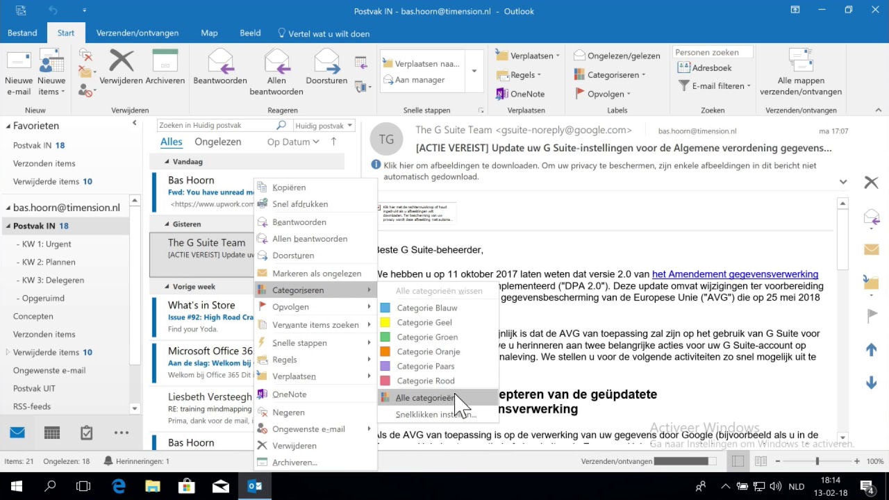 New Outlook categorieën maken en aanpassen om e-mail optimaal te ordenen | Timension.nl