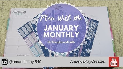 Plan With Me ~ January Monthly ~ Recollections Spiral Planner using an EC Sticker Kit