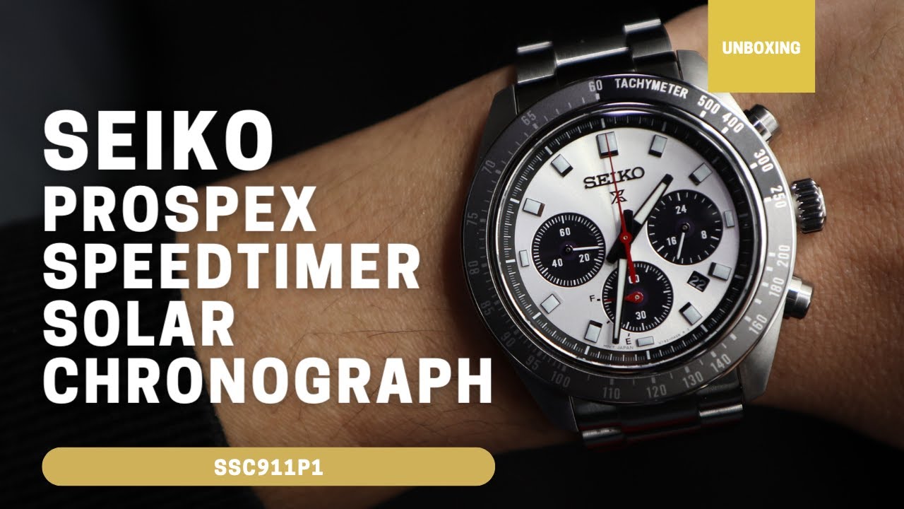 Seiko Prospex Speedtimer Solar Chronograph SSC911P1 SSC911 - YouTube