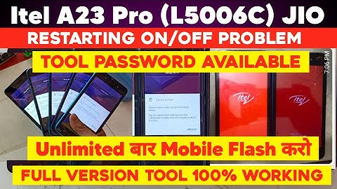 Itel A23 Pro (l5006c) Tool Password | Itel l5006c on off Problem | A23 Auto Restart Problem Solution