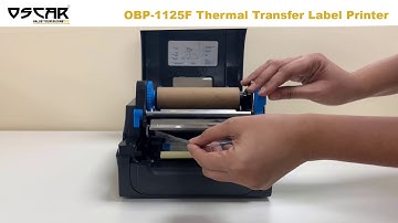 OSCAR OBP-1125F Label Printer Ribbon and Label loading