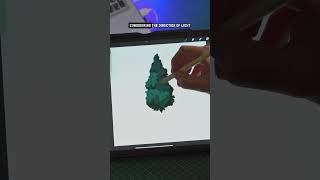 Paint Trees like Studio Ghibli in easy steps ✏️ #arttutorial #art #digitalpainting #anime