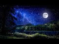 Deep sleep music night ambient sounds and beautiful piano music cricket swamp sounds at night