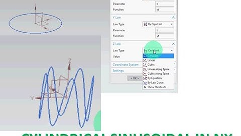 How to draw cylindrical sinusoidal curve with the help of law curve in NX