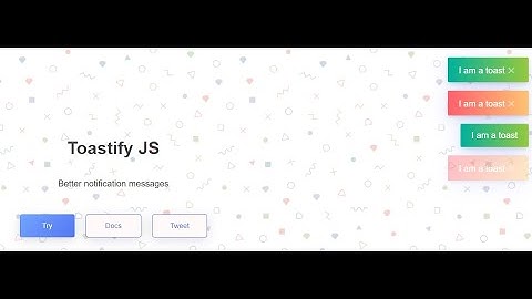 Toastify JS Notifications in Laravel || Toastr || Toast