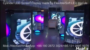Cylinder LED Screen Display made by Flexible/Soft LED Module