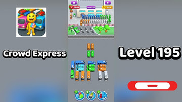 Crowd Express Level 195 Walkthrough 🚶‍♂️🧠 | Step-by-Step Guide | SolutionGuruji