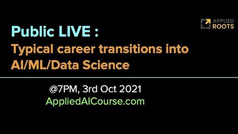 Typical career transition paths into Data-Science/ML/AI