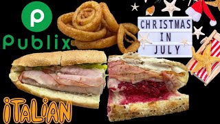 Publix Deli Turkey Cranberry Holiday Sub, Italian Sub & Onion Rings Review