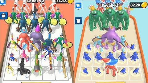 Merge Rainbow 3D Run Vs Merge Chainsaw Master Max Level Gameplay