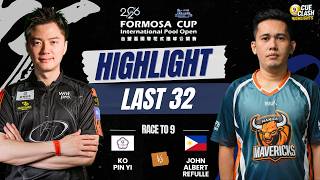 Ko Pin Yi vs John Albert Refulle | LAST 32 | 2026 Formosa Cup International Pool Open | Highlights screenshot 3