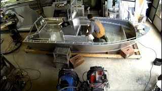 16 foot welded aluminum boat build Resimi