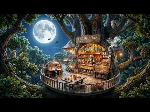 Tiny Forest Village: The Old Oak Tea House | Celtic Ambient Music