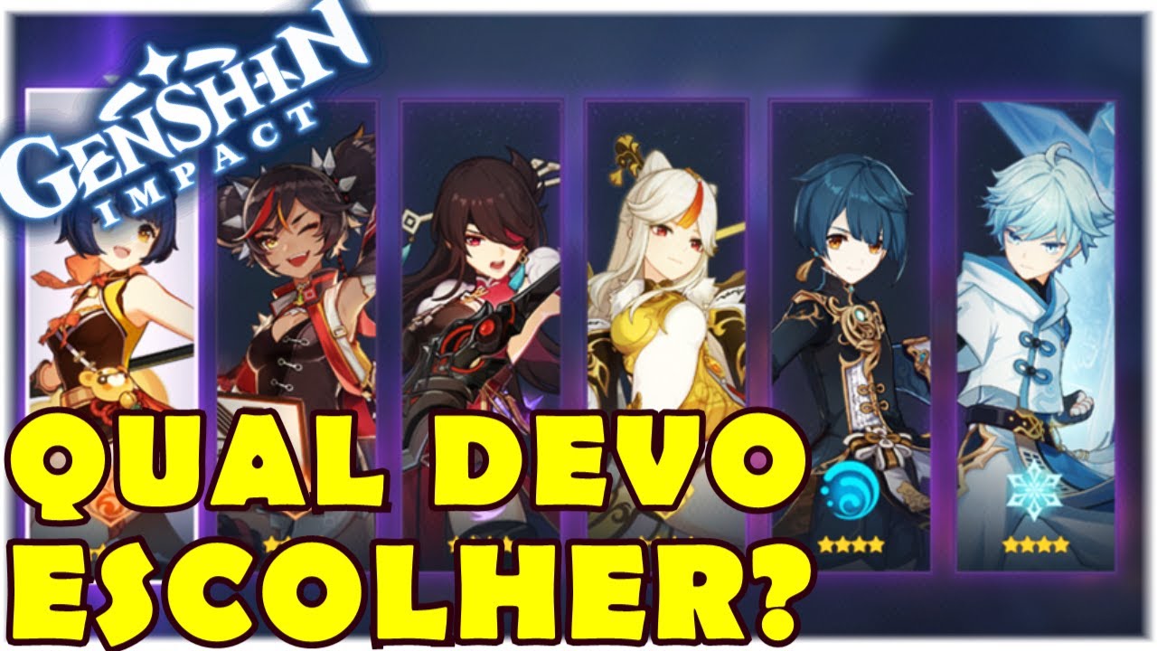 FREE 4 ESTRELAS! QUAL DELES É O MELHOR PARA SUA CONTA? - GENSHIN IMPACT 