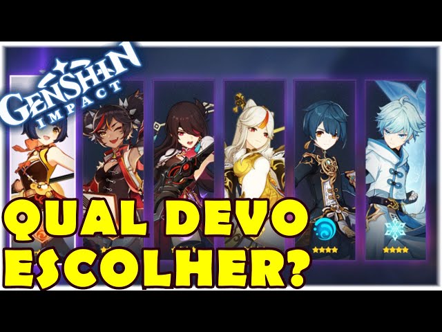 FREE 4 ESTRELAS! QUAL DELES É O MELHOR PARA SUA CONTA? - GENSHIN IMPACT 