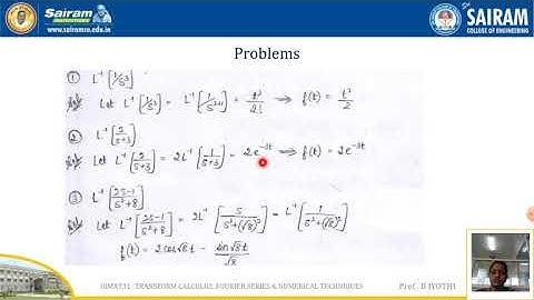 Lecture video_18MAT31_Module 1_Inverse Laplace Transform 1_B Jyothi