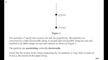 Mechanics M1 May/June 2024 [Q3] Pearson Edexcel IAL WME 01/01| Tension in a Two-Particle System