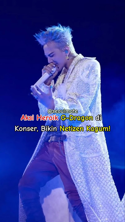 Aksi Heroik G-Dragon di Konser, Bikin Netizen Kagum‼️‼️