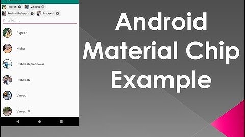 Android Material Component Entry Chip Example