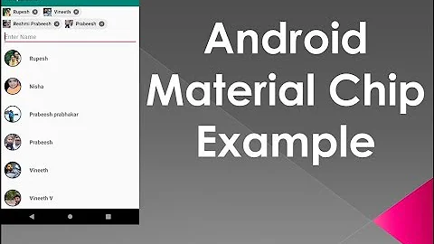 Android Material Component Entry Chip Example