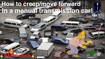 Driving a manual car for beginners (inching forward/creeping forward)