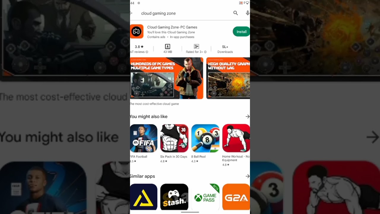 New Gta V Cloud Gaming Zone App With Gta 5 In Mobile 😱 Unlimited time 🔥
