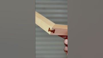 Unique T-Key Spline Miter Joint! #shorts #woodworking #diy