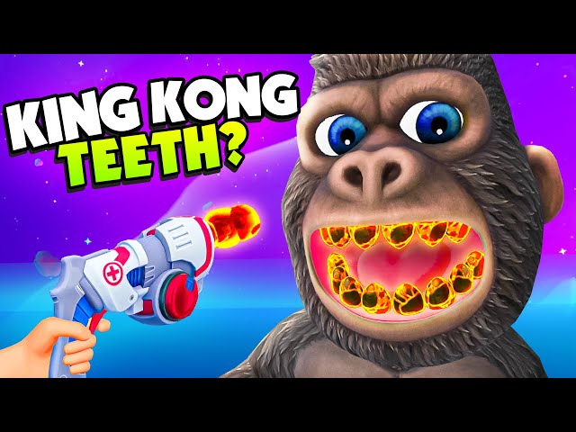 Giving KING KONG Weird LAVA Teeth! - (VR Dentist Sim)