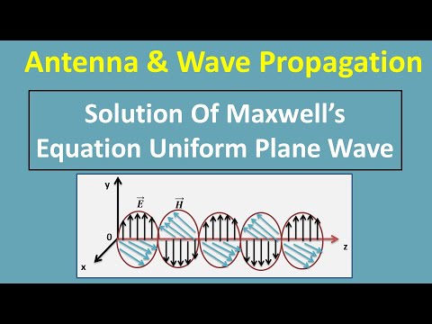 Solution Of Maxwell’s Equation Uniform Plane Wave (Hindi) - YouTube