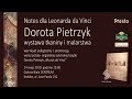 Dorota Pietrzyk - Notes dla Leonarda da Vinci [impresja filmowa]