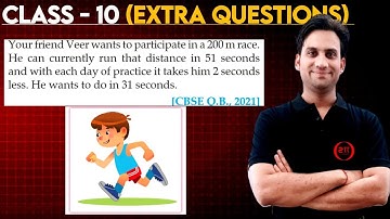Your friend Veer wants to participate in a 200 m race. He can currently run that distance in 51