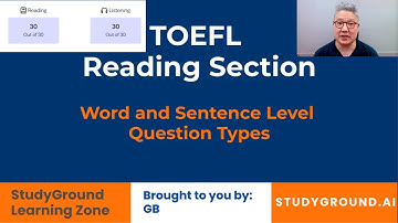 TOEFL Reading: The Proven Method - Word & Sentence Level Question Types
