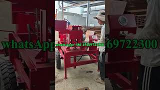 Diesel engine manual Mud Clay interlocking issbs bricks Block Forming Machine with wheels #issb #eco