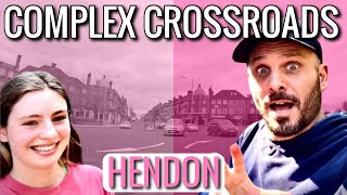 TURNING RIGHT COMPLEX CROSSROADS HENDON (Jess driving lesson)