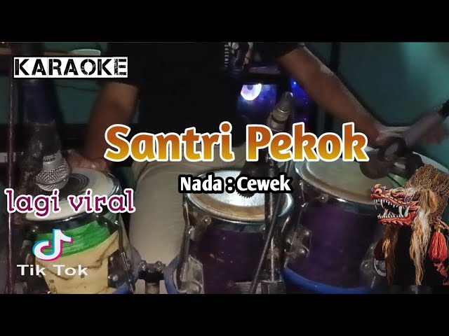 Santri Pekok ( karaoke) versi koplo - jaranan  Nada Cewek class=