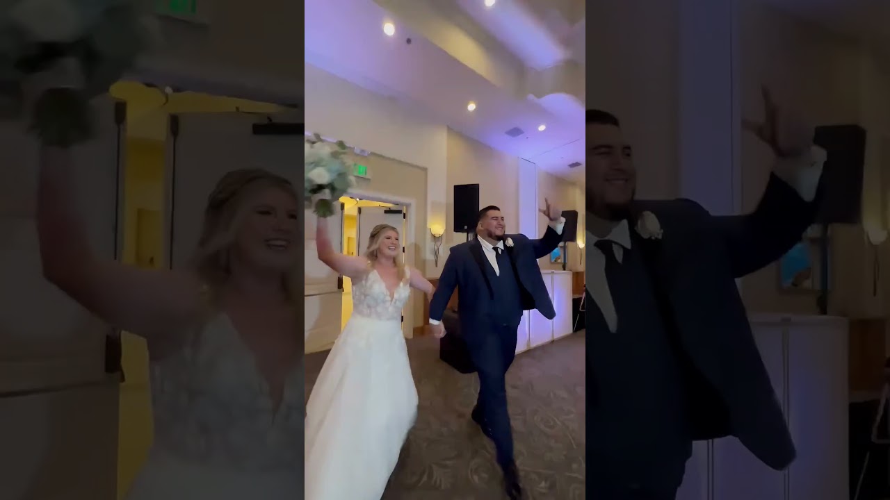 THIS is how you do a grand entrance proper #wedding #weddingdj #grandentrance #bride #bridalmakeup