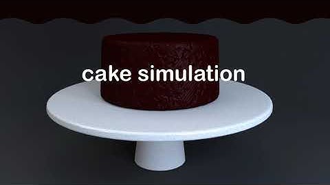 3ds max 2016 Phoenix FD chocolate cake simulation