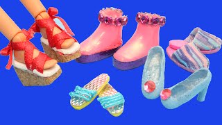 Como Fazer Sapatos de Boneca Barbie, Artesanato em Miniaturas, Idéias de Truques DIY