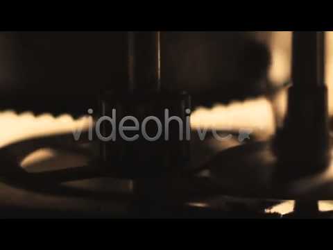 Stock Footage - Old Clock Gears Mechanism | VideoHive