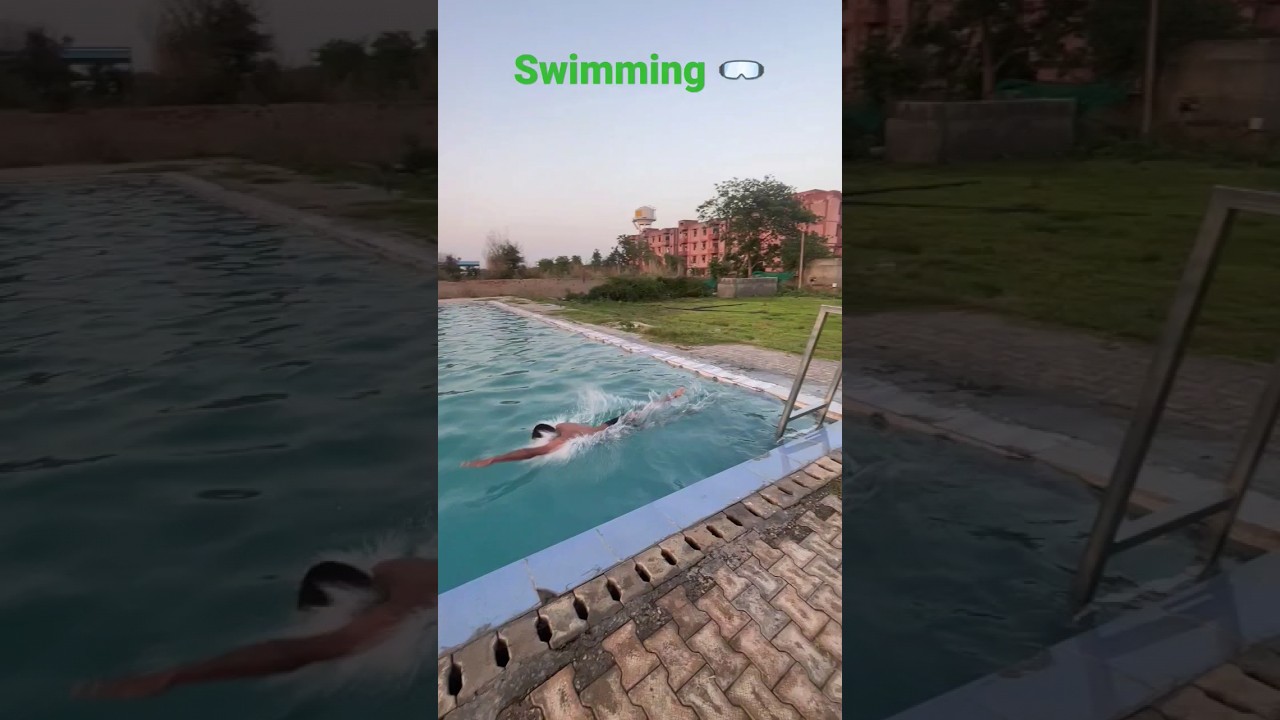 Swimming at farm house 