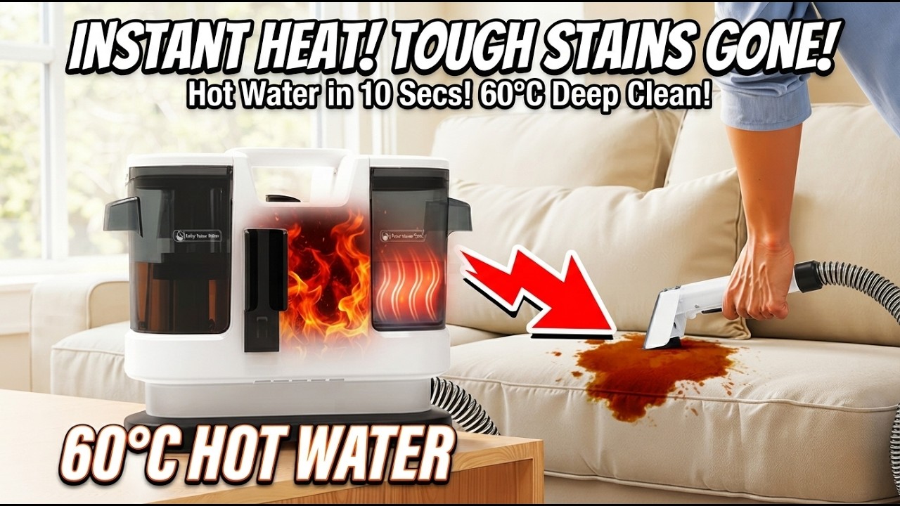video Lubluelu V8 Hot Water Carpet Cleaner: Erase Stubborn Stains Fast