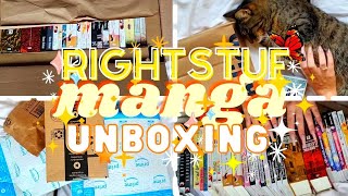 rightstuf anime manga unboxing haul (75  volumes) no talking