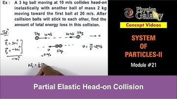 Class 11 Physics | System of Particles | #21 Partial Elastic Head-on Collision | For JEE & NEET