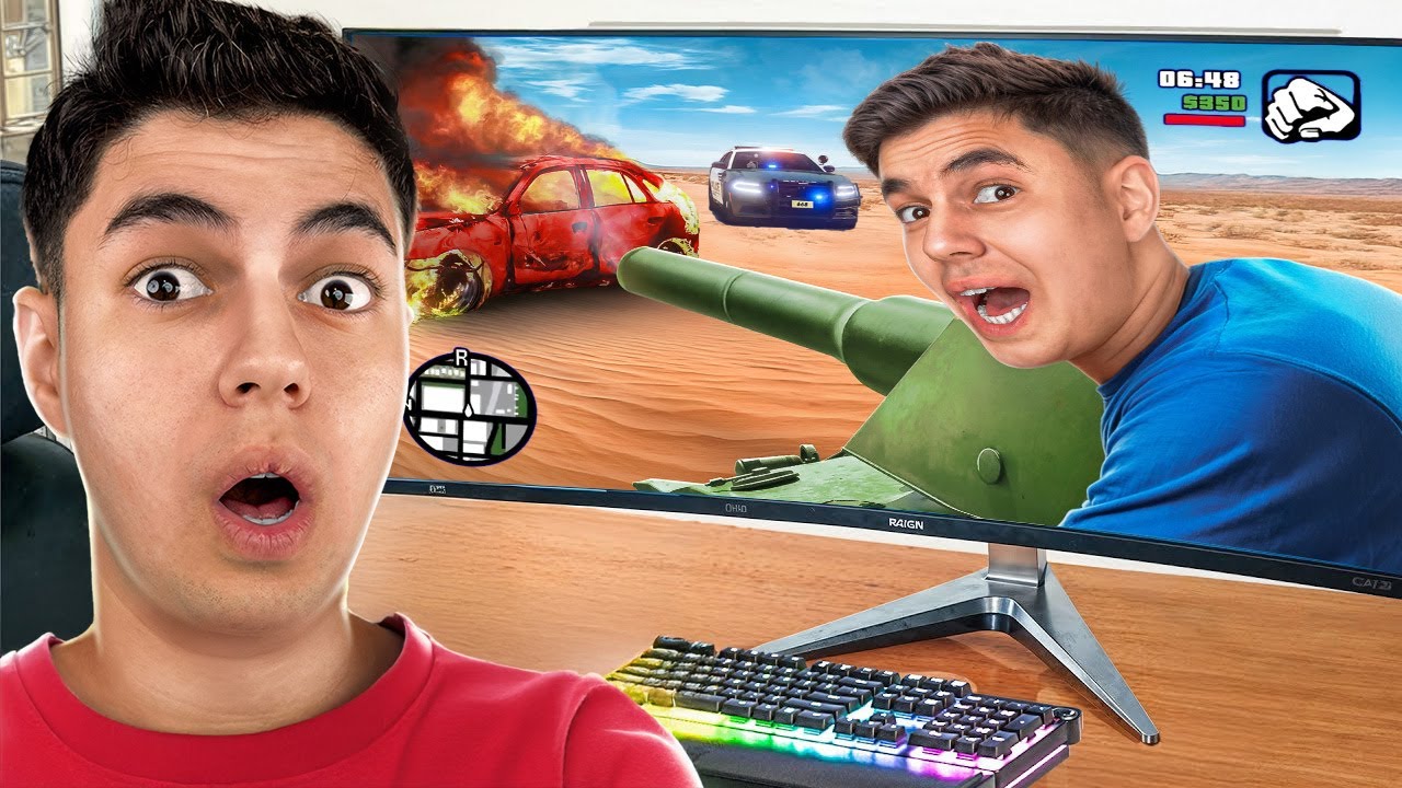 שיחקנו GTA במציאות ל יום שלם ( השכרנו טנק )!!!