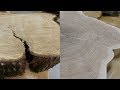 How to repair a crack in a wood slab