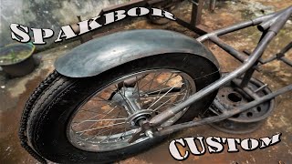 Cara mudah buat Spakbor motor custom tanpa dikenteng