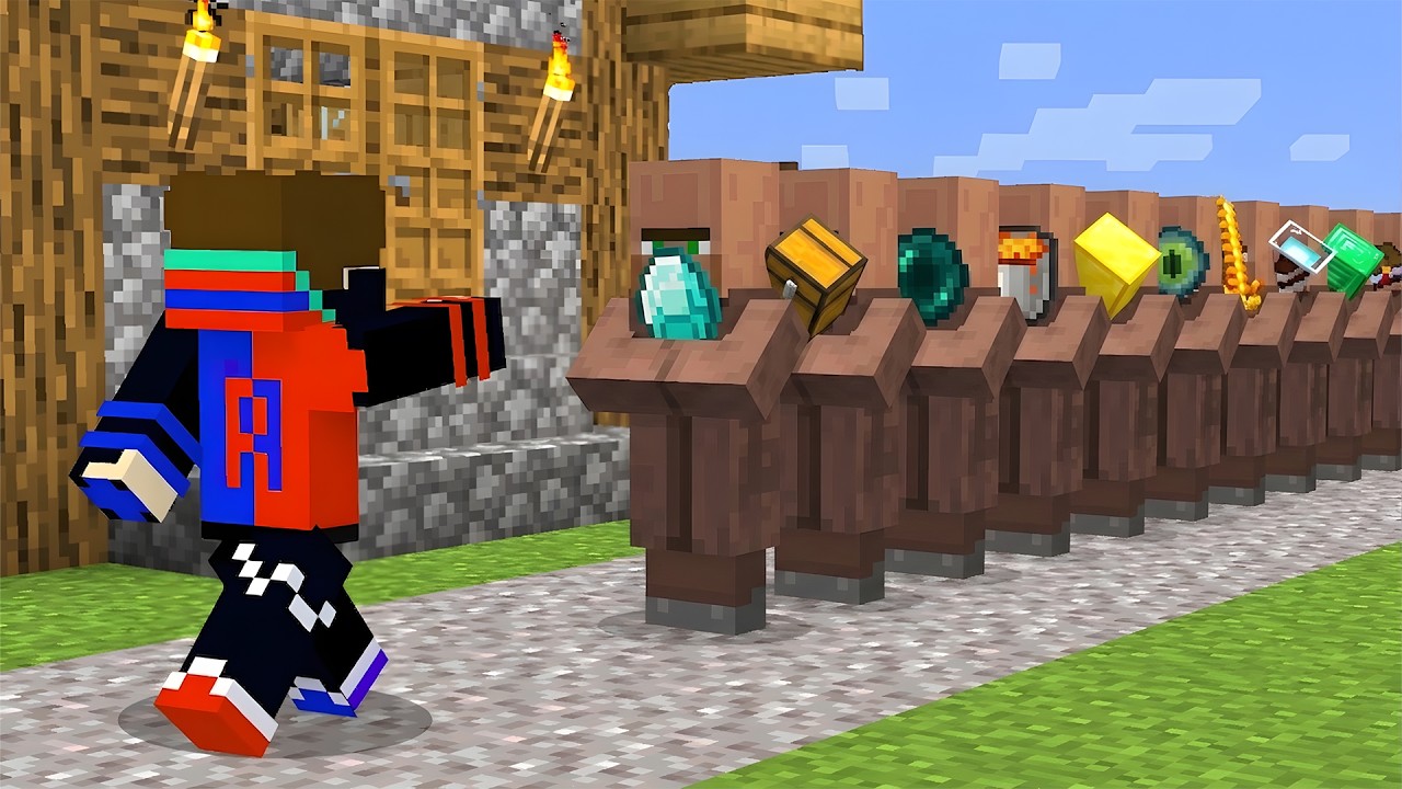 Minecraft but Villagers Beat the game for you
